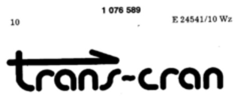 trans-cran Logo (DPMA, 25.08.1984)