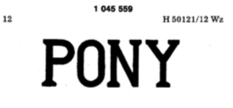 PONY Logo (DPMA, 05.06.1982)