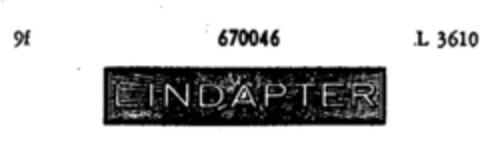 LINDAPTER Logo (DPMA, 25.02.1954)