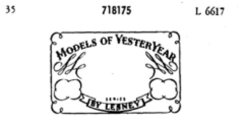 MODELS OF YESTER YEAR Logo (DPMA, 03.01.1958)