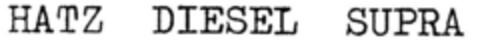 HATZ DIESEL SUPRA Logo (DPMA, 10.05.1988)