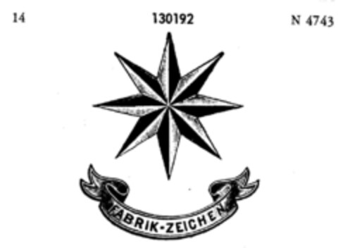 FABRIK-ZEICHEN Logo (DPMA, 03.09.1909)