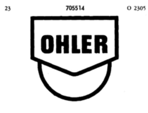 OHLER Logo (DPMA, 11.07.1956)