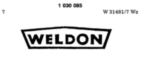WELDON Logo (DPMA, 27.04.1981)