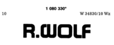 R.WOLF Logo (DPMA, 13.02.1985)