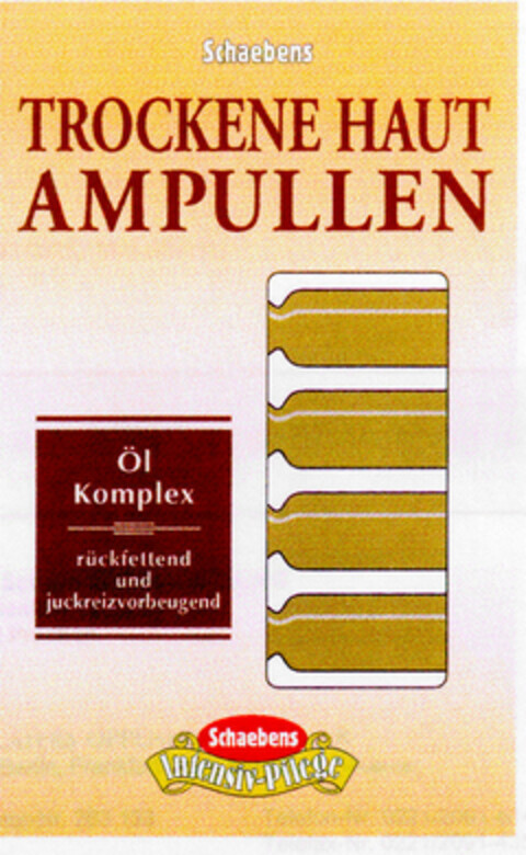 Schaebens TROCKENE HAUT AMPULLEN ÖlKomplex Logo (DPMA, 25.08.2001)