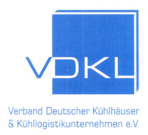 VDKL Verband Deutscher Kühlhäuser & Kühllogistikunternehmen e.V. Logo (DPMA, 07/04/2011)