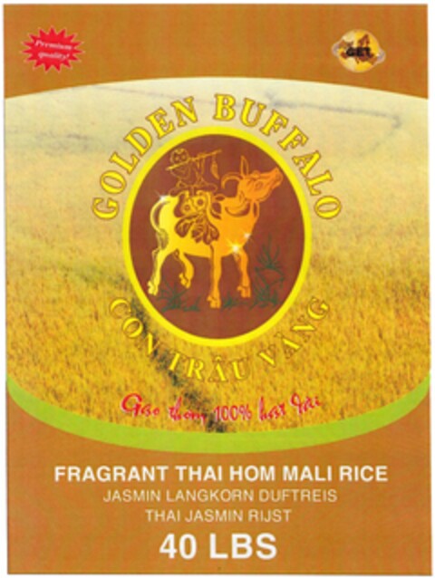 GOLDEN BUFFALO FRAGRANT THAI HOM MALI RICE Logo (DPMA, 08/31/2012)