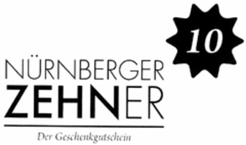 NÜRNBERGER ZEHNER Der Geschenkgutschein Logo (DPMA, 09/21/2012)
