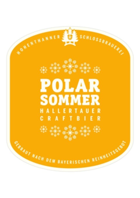 POLAR SOMMER H A L L E R T A U E R C R A F T B I E R HOHENTHANNER SCHLOSSBRAUEREI GEBRAUT NACH DEM BAYERISCHEN REINHEITSGEBOT Logo (DPMA, 04/27/2016)