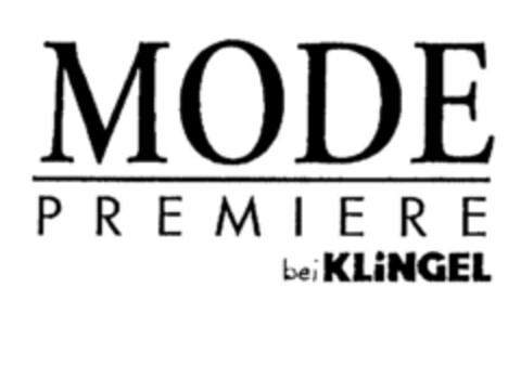 MODE PREMIERE bei KLiNGEL Logo (DPMA, 15.02.1995)