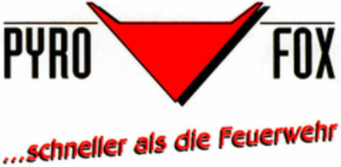 PYRO FOX ...schneller als die Feuerwehr Logo (DPMA, 19.11.1998)