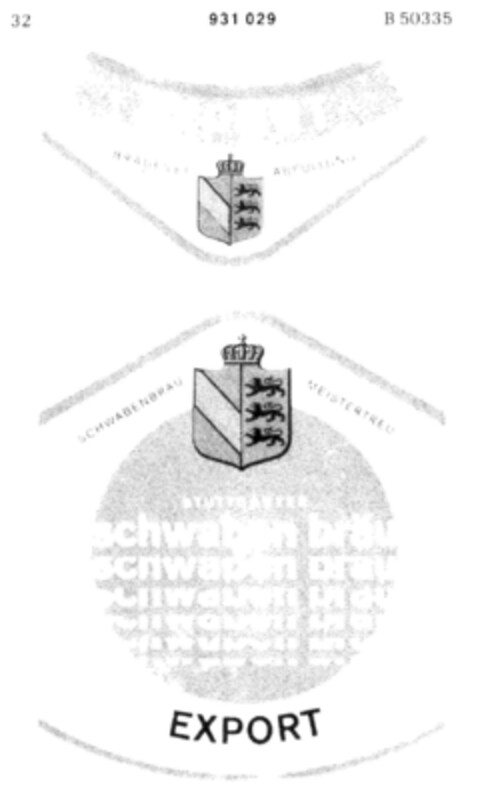 SCHWABEN BRÄU MEISTERTREU Logo (DPMA, 02/10/1973)