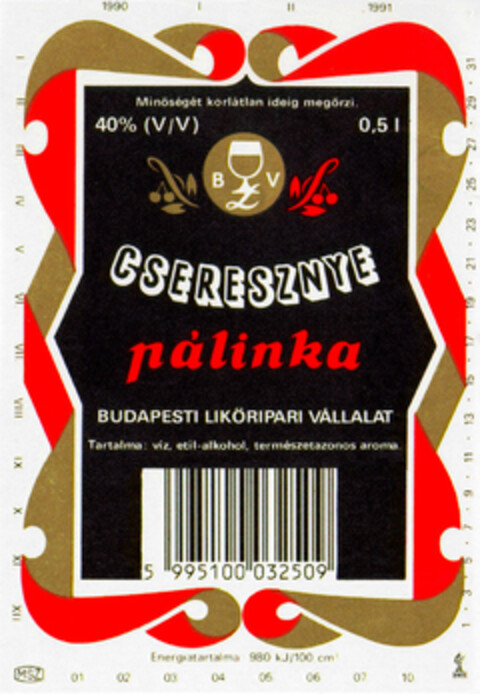 CSERESZNYE palinka Logo (DPMA, 03.06.1991)