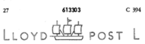 LLOYD POST L Logo (DPMA, 18.04.1950)