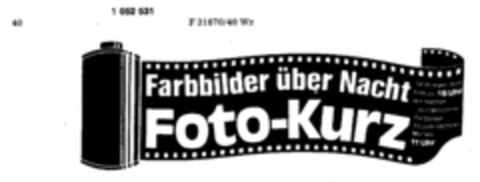 Farbbilder über Nacht Foto-Kurz Logo (DPMA, 01/20/1983)