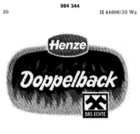 Henze Doppelback  DAS ECHTE Logo (DPMA, 19.08.1978)