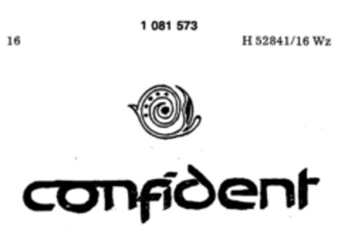 confident Logo (DPMA, 12.06.1984)