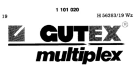 GUTEX multiplex Logo (DPMA, 12.07.1986)