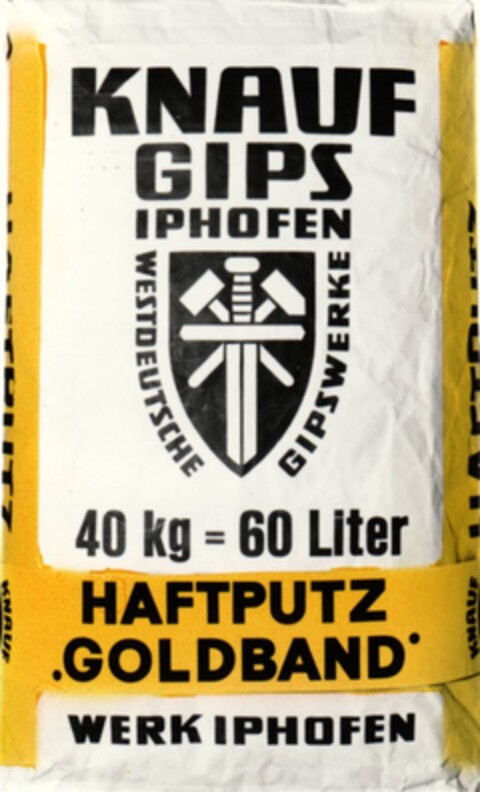 KNAUF GIPS IPHOFEN HAFTPUTZ GOLDBAND Logo (DPMA, 12/10/1966)