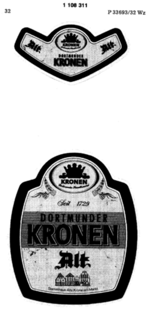 DORTMUNDER KRONEN Alt Logo (DPMA, 19.03.1986)