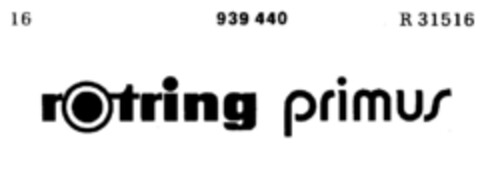 rotring primus Logo (DPMA, 15.11.1974)