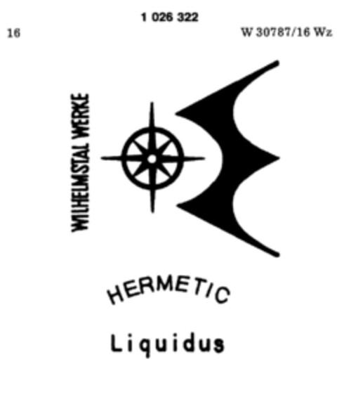 WILHELMSTAL WERKE HERMETIC Liquidus Logo (DPMA, 08.07.1980)