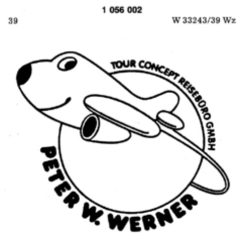 PETER W. WERNER TOUR CONCEPT REISEBÜRO GMBH Logo (DPMA, 05/25/1983)