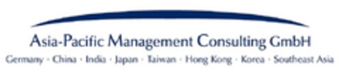 Asia-Pacific Management Consulting GmbH Logo (DPMA, 03/14/2016)