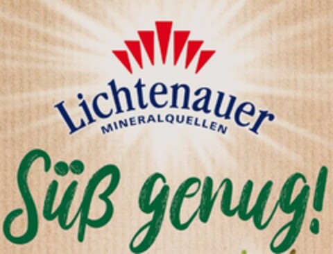 Lichtenauer MINERALQUELLEN Süß genug! Logo (DPMA, 31.03.2020)