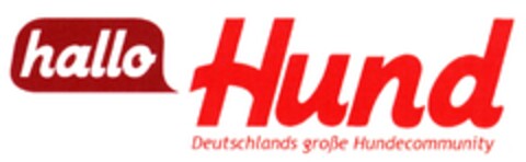 hallo Hund Deutschlands große Hundecommunity Logo (DPMA, 09/18/2007)