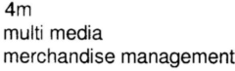 4m multi media merchandise management Logo (DPMA, 10/10/1996)