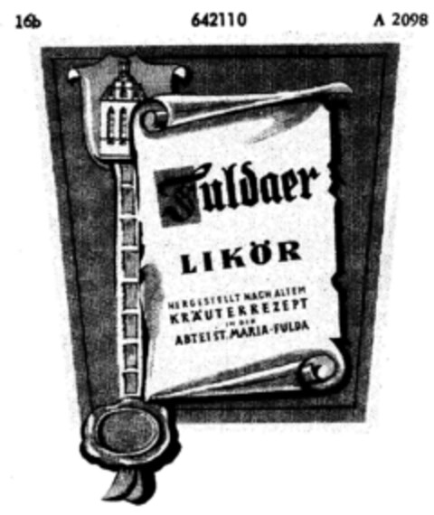 Fuldaer LIKÖR Logo (DPMA, 26.04.1952)