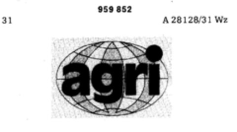 agri Logo (DPMA, 29.06.1976)