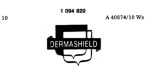 DERMASHIELD Logo (DPMA, 25.11.1985)