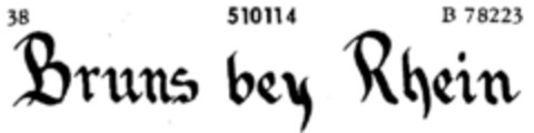 Bruns bey Rhein Logo (DPMA, 09.09.1938)