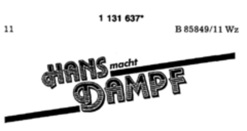 HANS macht DAMPF Logo (DPMA, 05.11.1988)