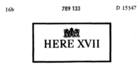 HERE XVII Logo (DPMA, 14.03.1963)