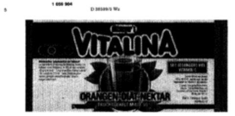 dittmeyer`s VITALINA ORANGEN-DIÄT-NEKTAR MIT BESONDERS VIEL VITAMIN C Logo (DPMA, 05/28/1983)