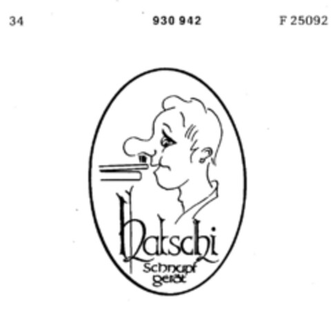 hatschi Schnupf gerät Logo (DPMA, 01.03.1974)