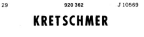 KRETSCHMER Logo (DPMA, 22.12.1972)