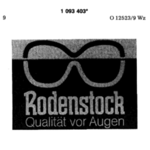 Rodenstock Qualität vor Augen Logo (DPMA, 06/10/1986)