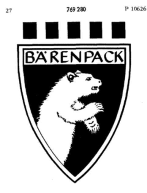 BÄRENPACK Logo (DPMA, 24.07.1961)