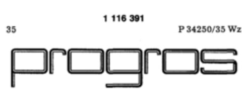 progros Logo (DPMA, 09/02/1986)