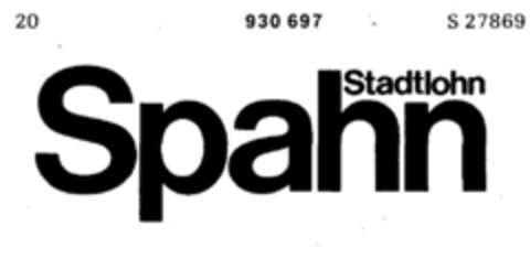 Spahn Stadtlohn Logo (DPMA, 11.05.1974)