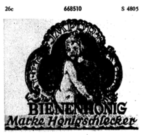 BIENENHONIG Marke Honigschlecker Logo (DPMA, 05.05.1954)