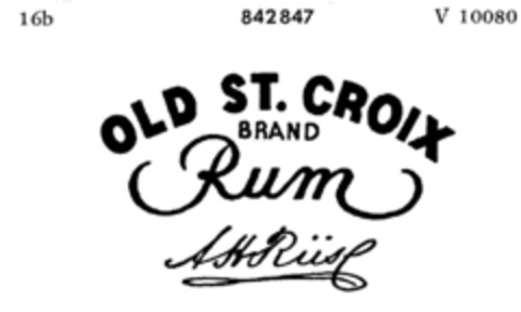 OLD ST. CROIX BRAND Rum Logo (DPMA, 08.01.1965)