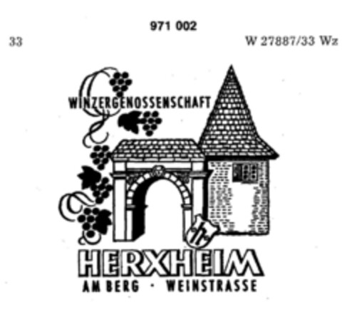 WINZERGENOSSENSCHAFT HERXHEIM Logo (DPMA, 18.06.1977)