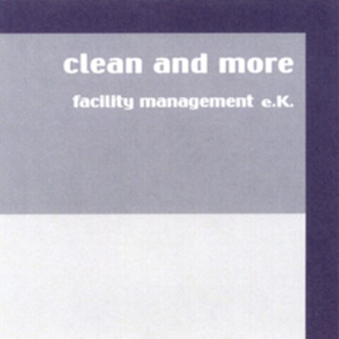 clean and more facility management e.K. Logo (DPMA, 28.05.2009)