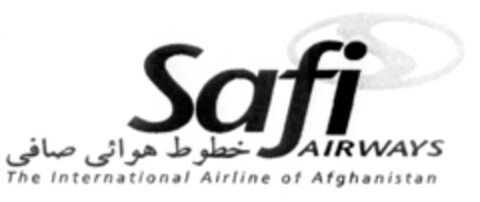 Safi AIRWAYS The International Airline of Afghanistan Logo (DPMA, 06/24/2010)